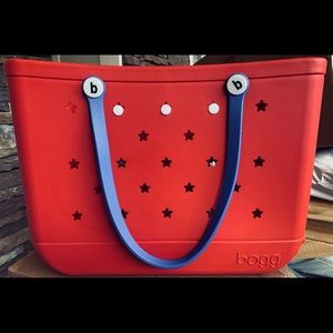 Original BOGG BAG Red Star Large Beach tote NWT